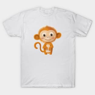 Cute Monkey Drawing T-Shirt